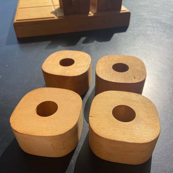 Vintage Wooden Tic-tac-toe Set - Picture 3 of 6